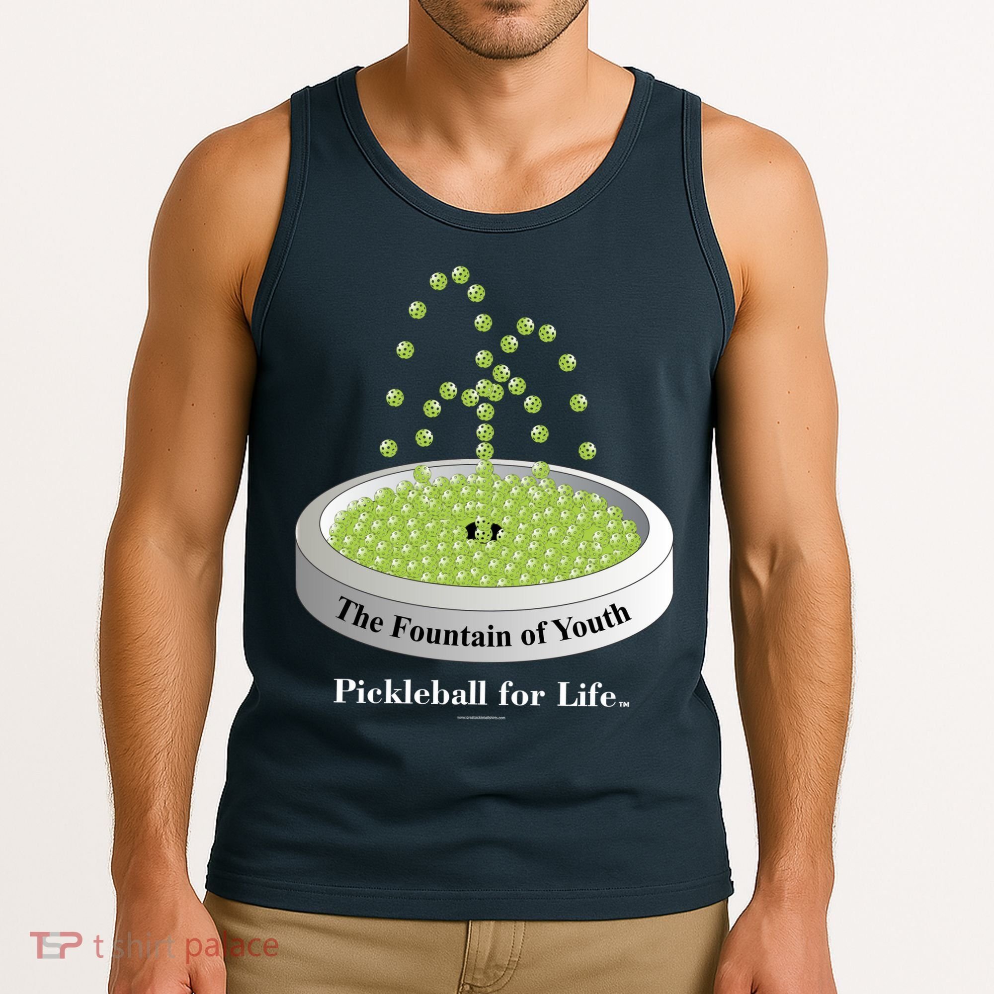 Pickleball For Life Fountain Green Tank Top