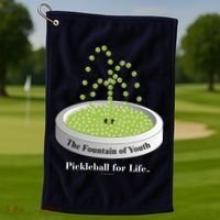 Pickleball For Life Fountain Green Golf Towel thumb 1