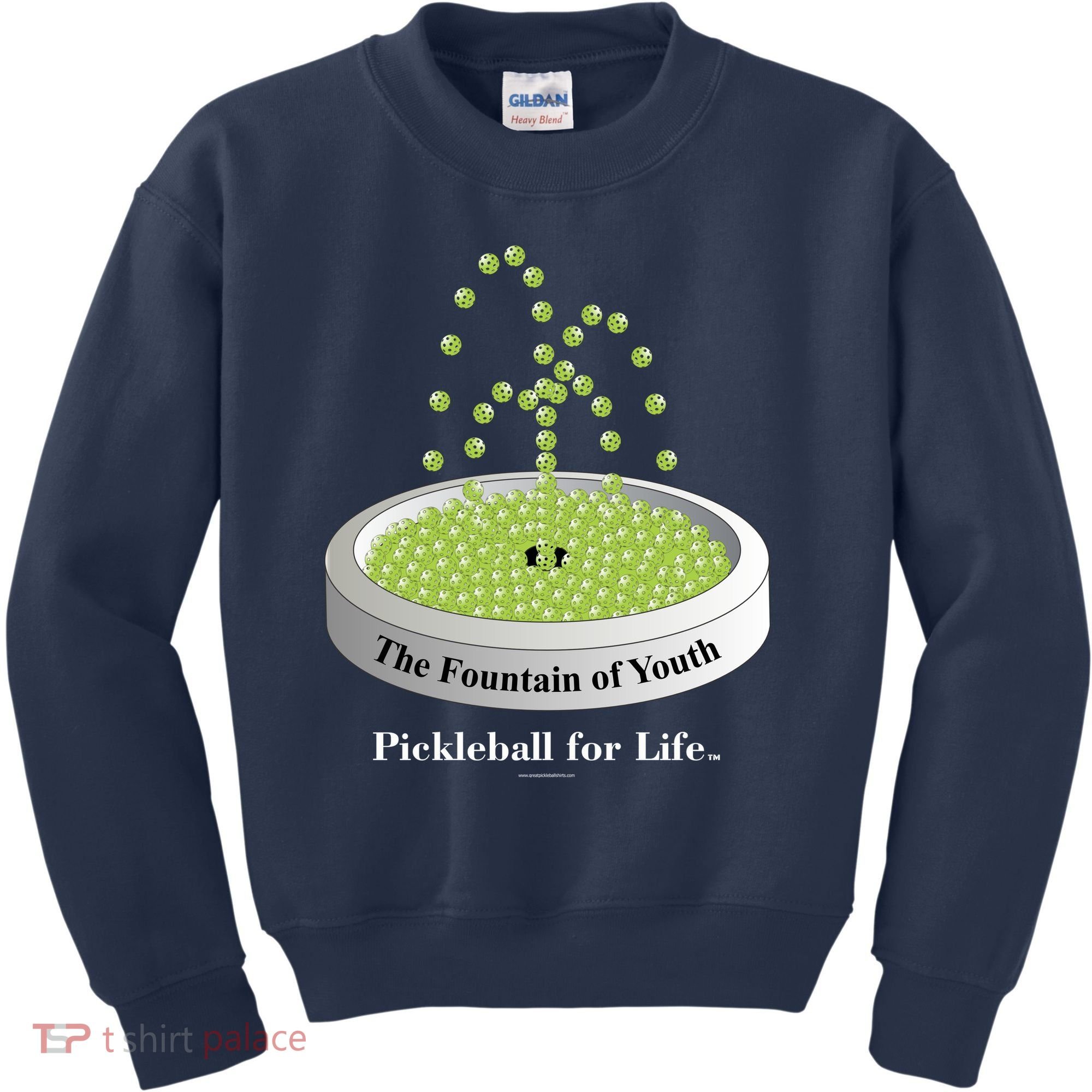 Pickleball For Life Fountain Green Kids Sweatshirt
