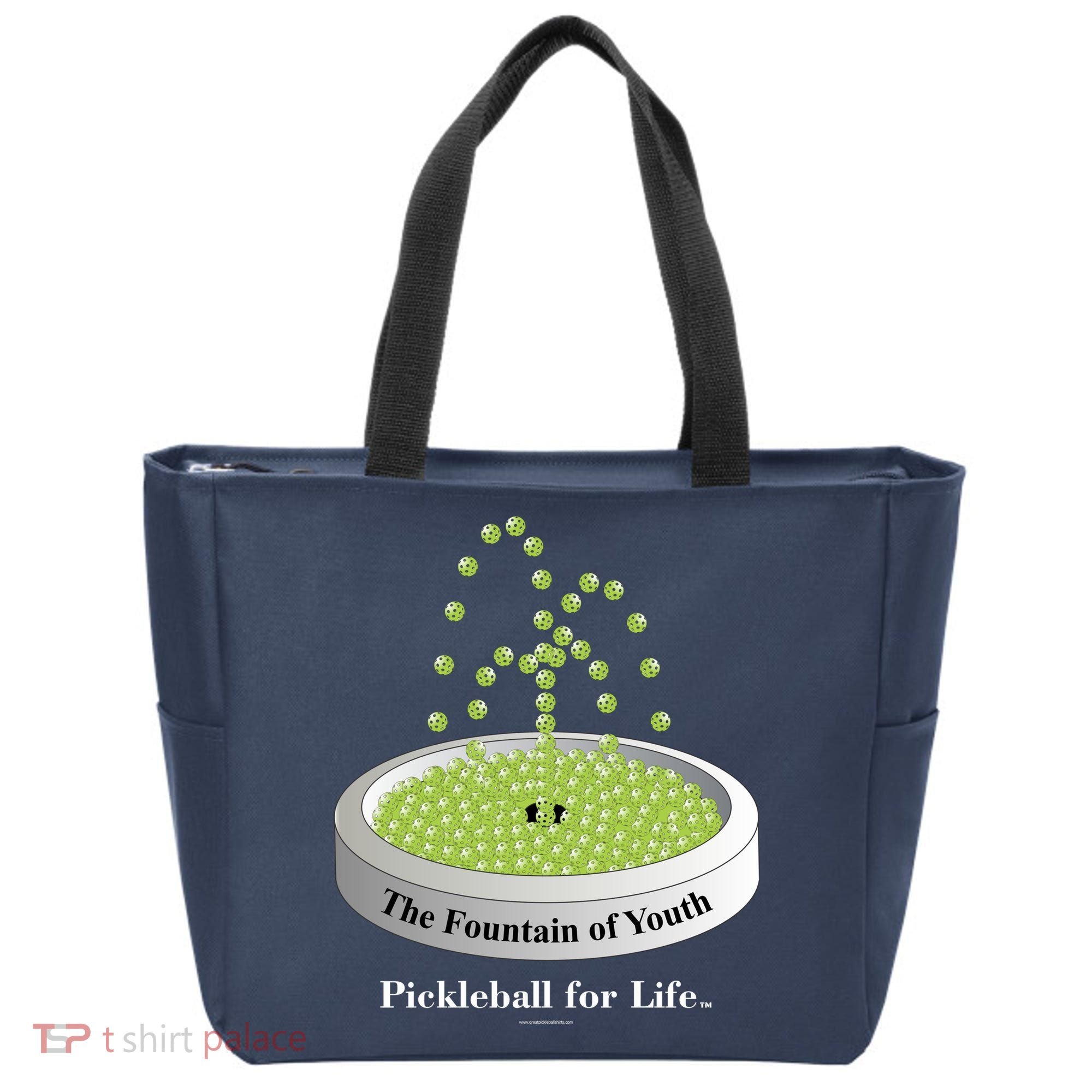 Pickleball For Life Fountain Green Tote Bag