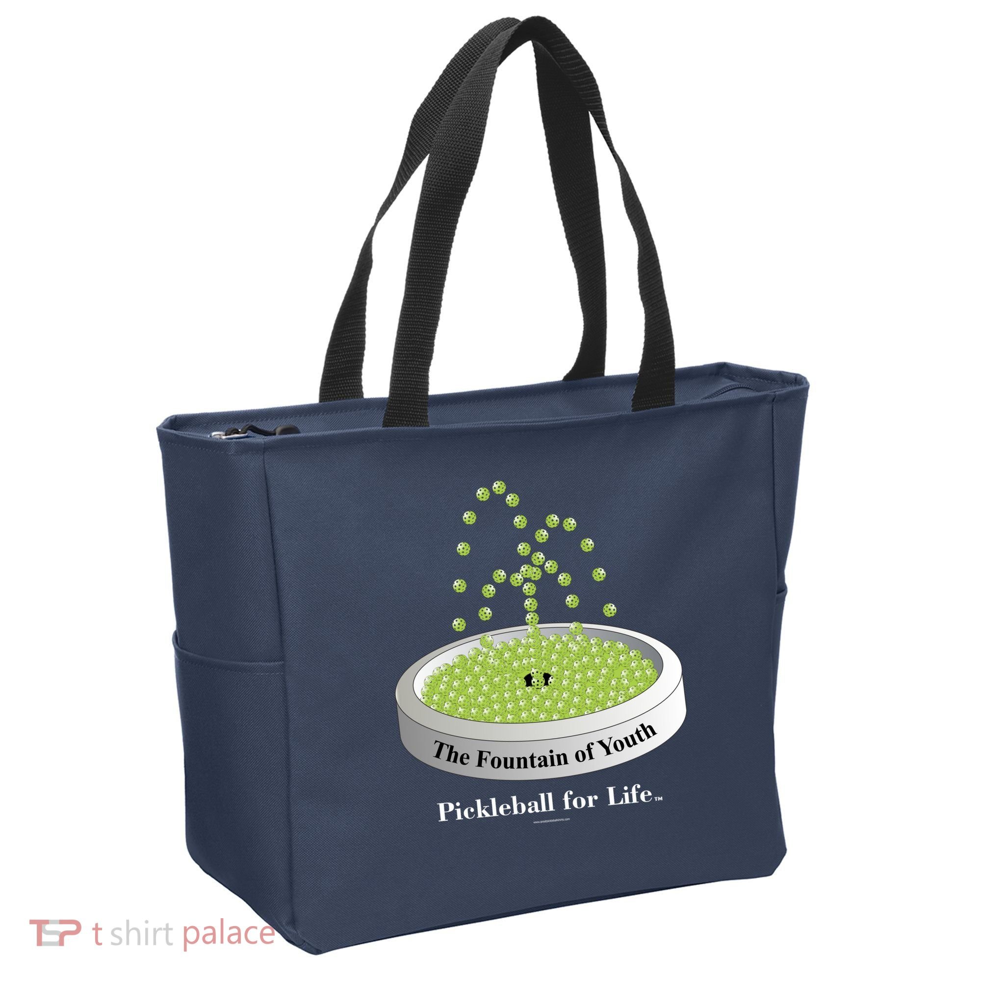 Pickleball For Life Fountain Green Tote Bag