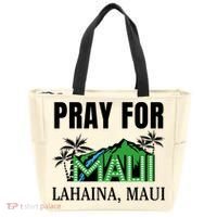 Pray For Lahaina Maui Hawaii Strong Wildfire Support  Strong Maui Tote Bag thumb 0