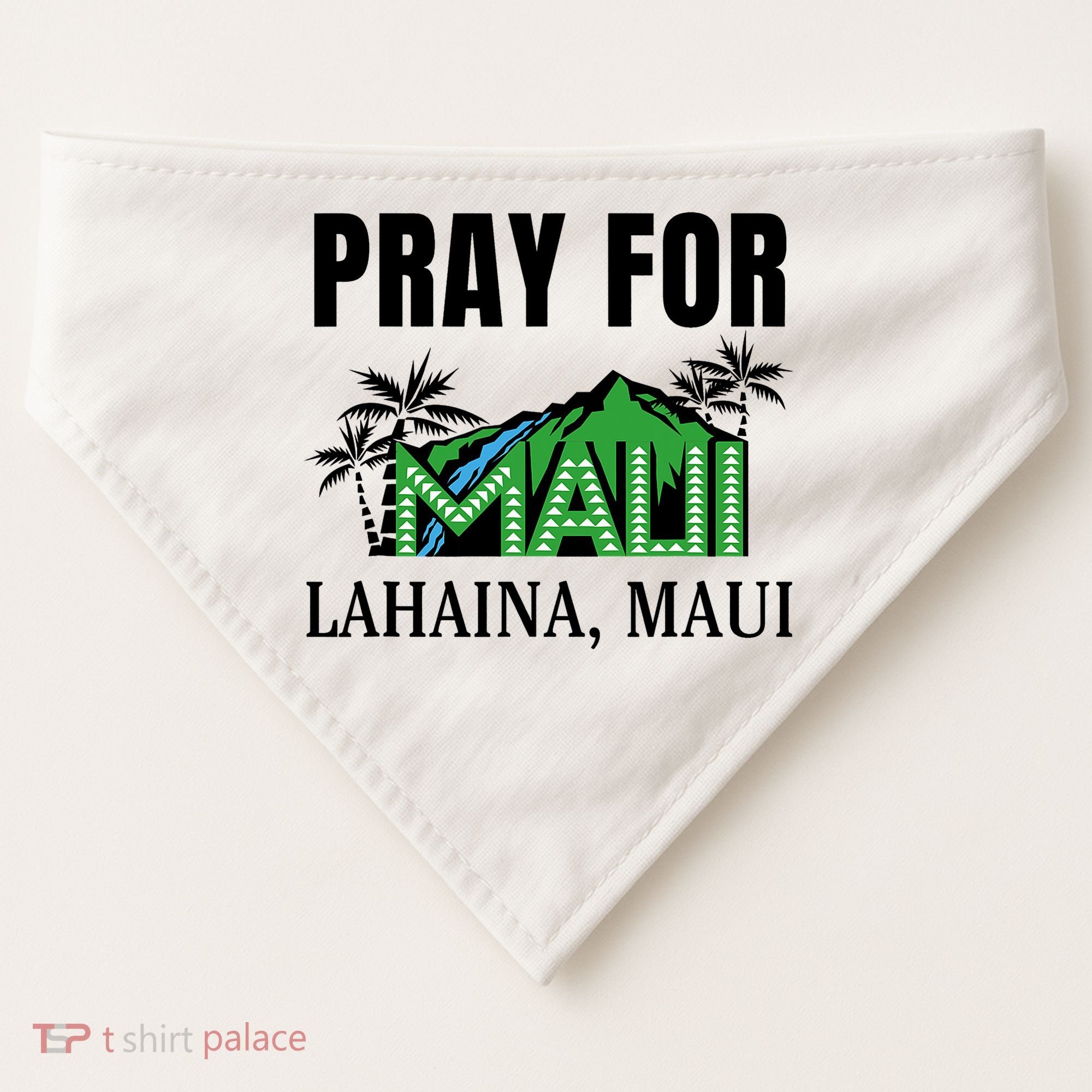 Pray For Lahaina Maui Hawaii Strong Wildfire Support  Strong Maui USA-Made Doggie Bandana
