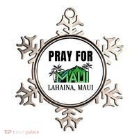 Pray For Lahaina Maui Hawaii Strong Wildfire Support  Strong Maui Ornament thumb 0