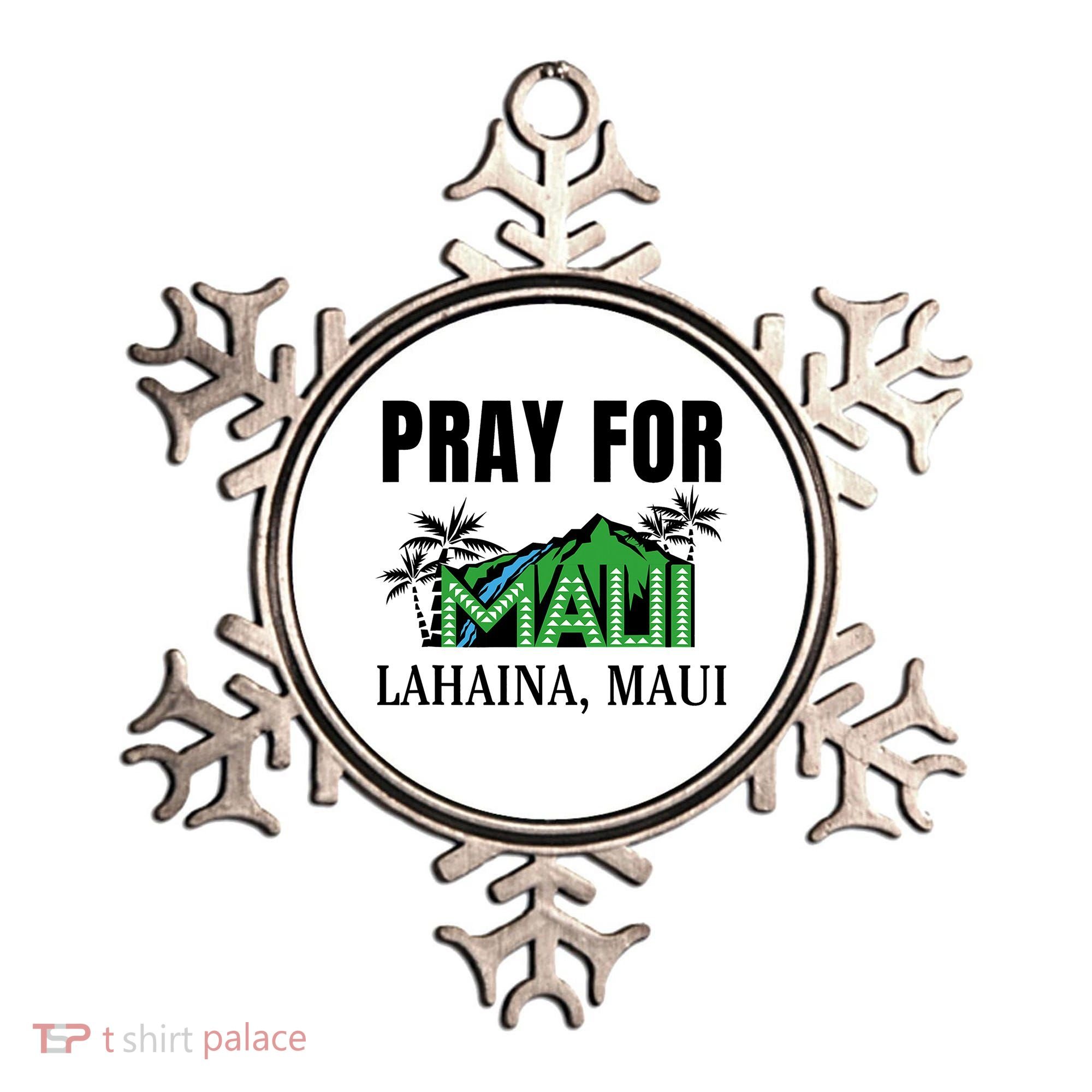 Pray For Lahaina Maui Hawaii Strong Wildfire Support  Strong Maui Ornament