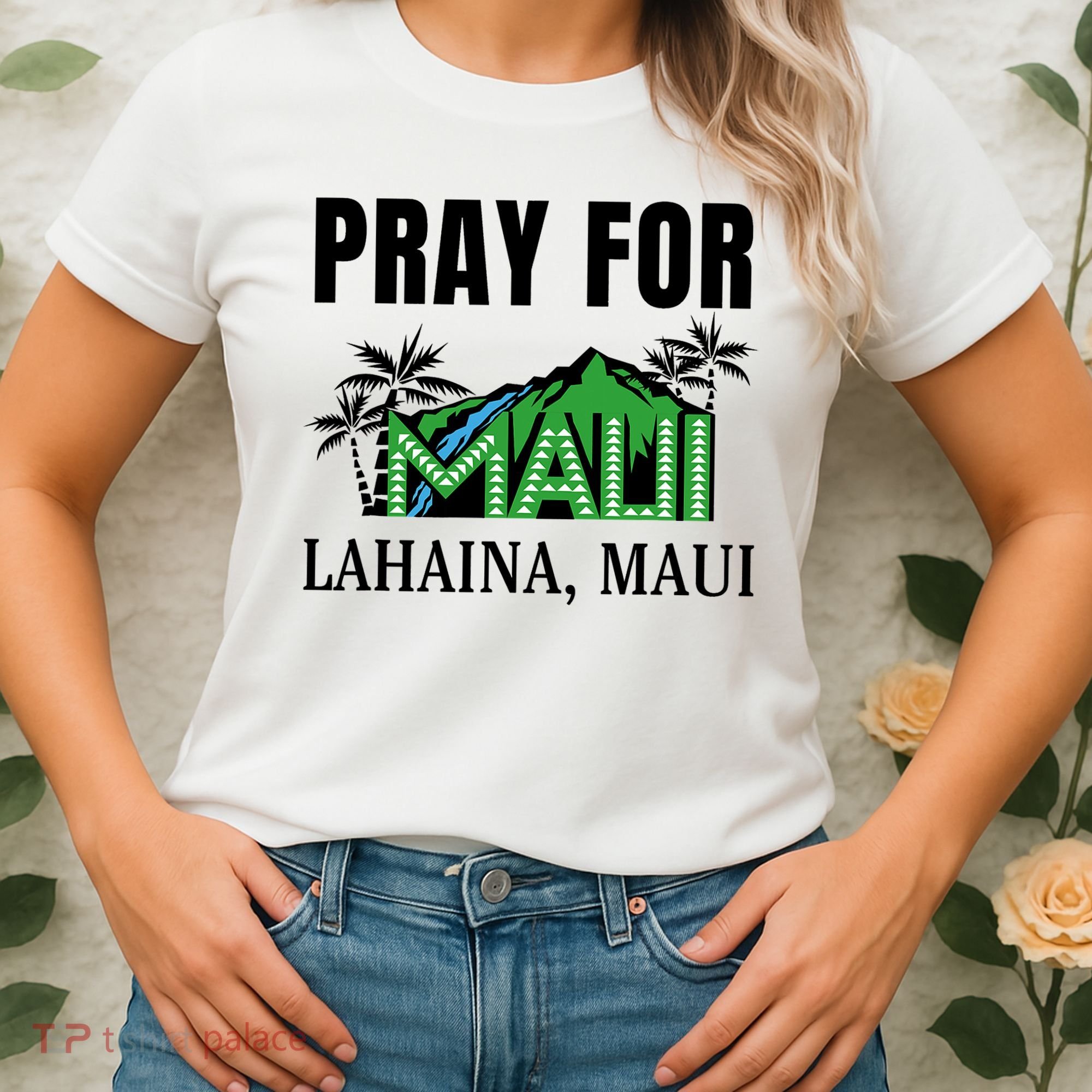 Pray For Lahaina Maui Hawaii Strong Wildfire Support  Strong Maui Women's T-Shirt