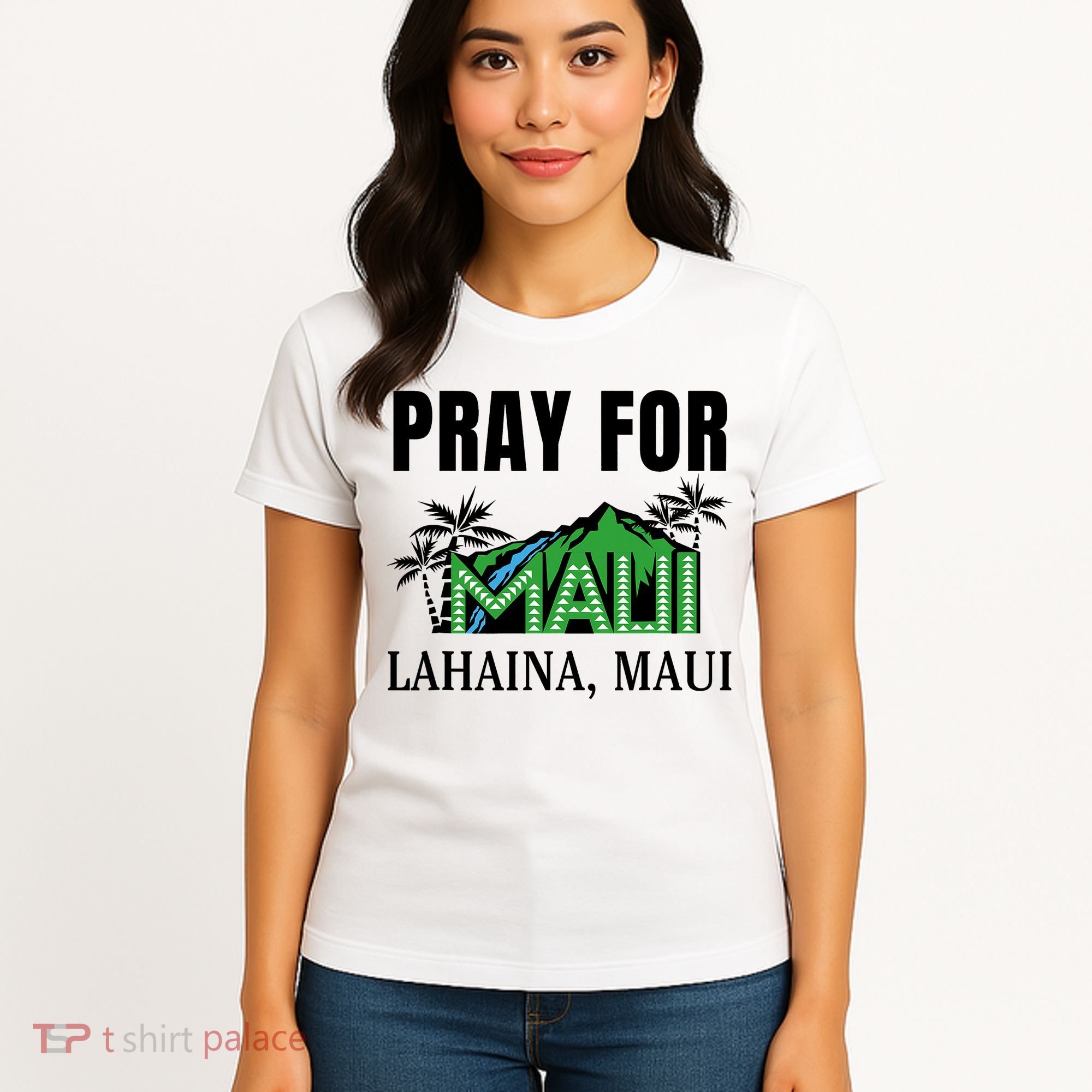 Pray For Lahaina Maui Hawaii Strong Wildfire Support  Strong Maui Women's T-Shirt