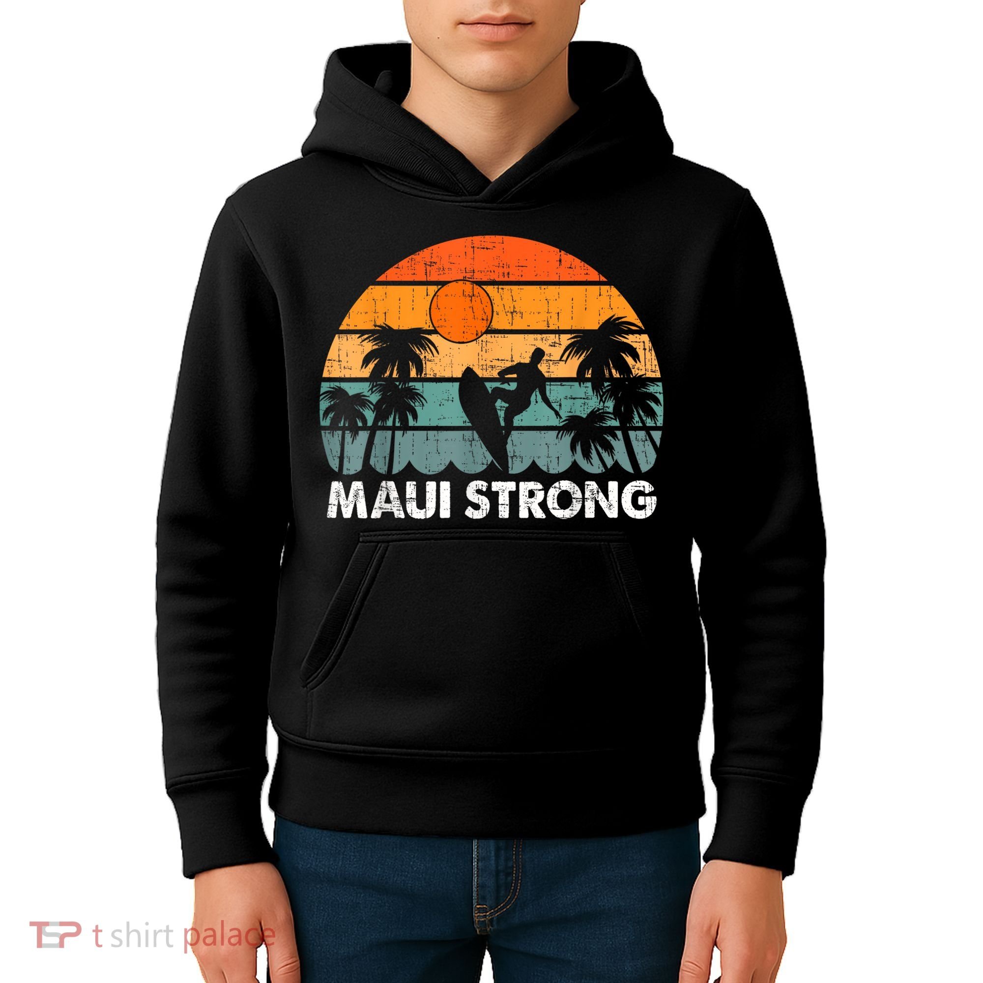 Pray For Maui Hawaii Strong Maui Kids Hoodie