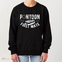 Pontoon First Mate Pontoon Boating Captain Pontoon Boat Women's Sweatshirt thumb 0
