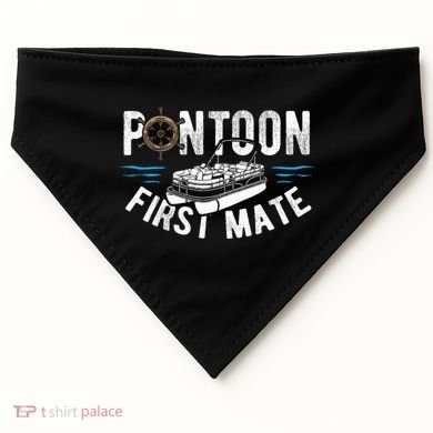 Pontoon First Mate Pontoon Boating Captain Pontoon Boat USA-Made Doggie Bandana