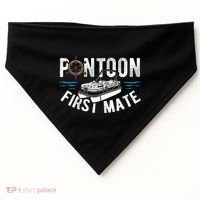 Pontoon First Mate Pontoon Boating Captain Pontoon Boat USA-Made Doggie Bandana thumb 0