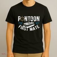 Pontoon First Mate Pontoon Boating Captain Pontoon Boat T-Shirt thumb 3