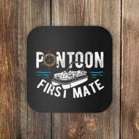 Pontoon First Mate Pontoon Boating Captain Pontoon Boat Coaster thumb 0