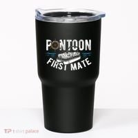 Pontoon First Mate Pontoon Boating Captain Pontoon Boat Tumbler thumb 0