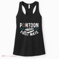 Pontoon First Mate Pontoon Boating Captain Pontoon Boat Women's Tank Top thumb 0
