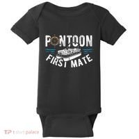 Pontoon First Mate Pontoon Boating Captain Pontoon Boat Baby Bodysuit thumb 0