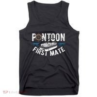 Pontoon First Mate Pontoon Boating Captain Pontoon Boat Tank Top thumb 0