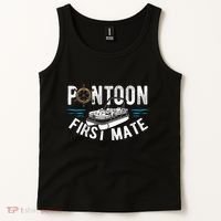 Pontoon First Mate Pontoon Boating Captain Pontoon Boat Tank Top thumb 2