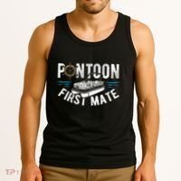 Pontoon First Mate Pontoon Boating Captain Pontoon Boat Tank Top thumb 3