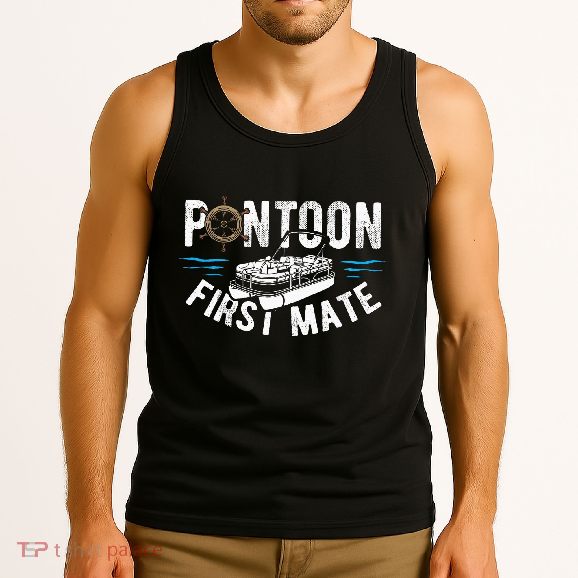 Pontoon First Mate Pontoon Boating Captain Pontoon Boat Tank Top