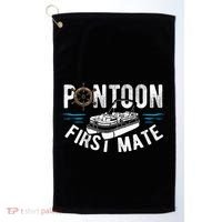 Pontoon First Mate Pontoon Boating Captain Pontoon Boat Golf Towel thumb 0