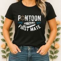Pontoon First Mate Pontoon Boating Captain Pontoon Boat Women's T-Shirt thumb 2