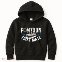 Pontoon First Mate Pontoon Boating Captain Pontoon Boat Kids Hoodie thumb 0