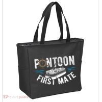 Pontoon First Mate Pontoon Boating Captain Pontoon Boat Tote Bag thumb 2