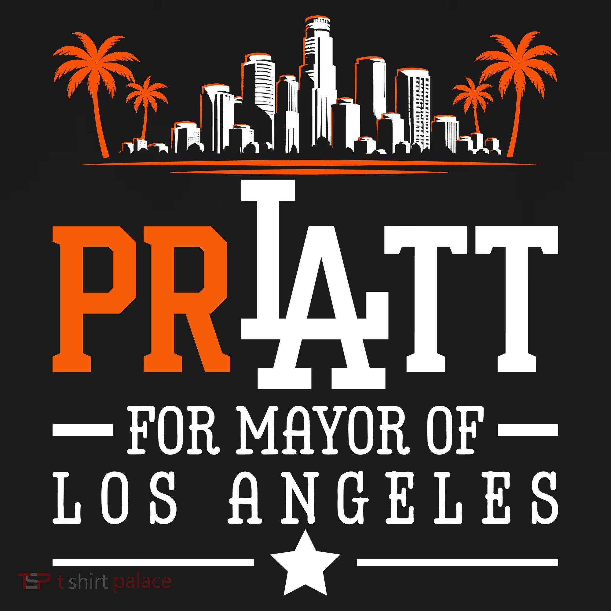 Pratt For Mayor Of Los Angeles City Skyline Apron