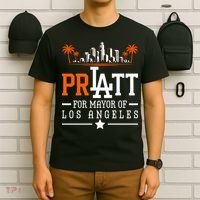 Pratt For Mayor Of Los Angeles City Skyline T-Shirt thumb 6