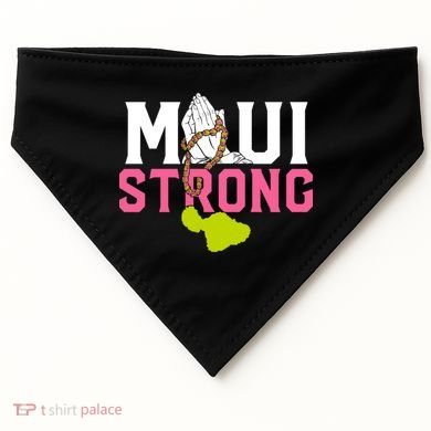 Pray For Maui Hawaii Strong USA-Made Doggie Bandana