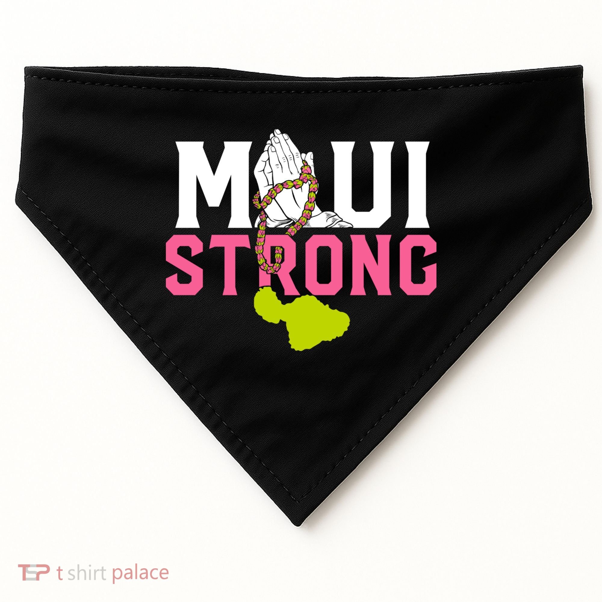 Pray For Maui Hawaii Strong USA-Made Doggie Bandana