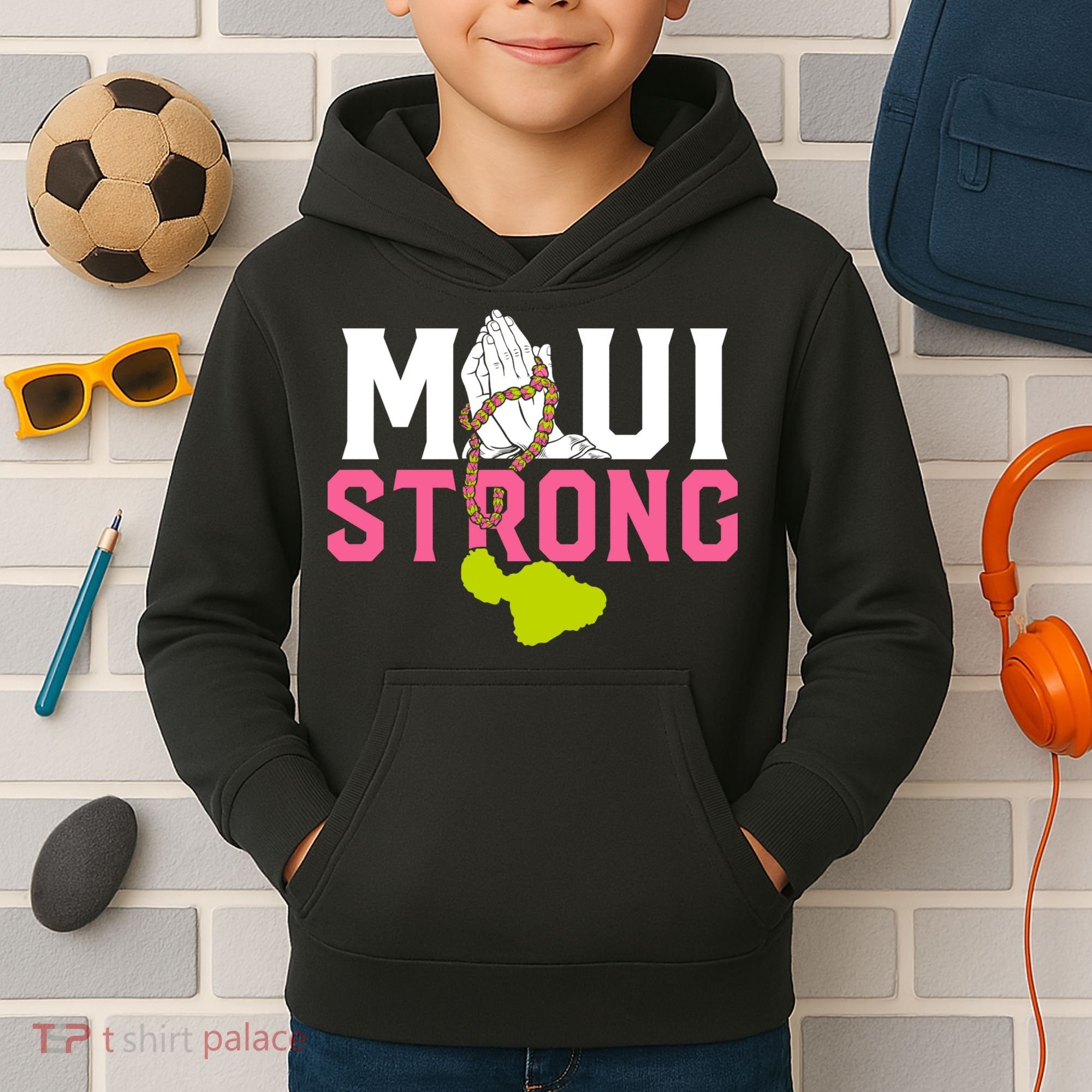 Pray For Maui Hawaii Strong Kids Hoodie