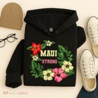 Pray For Maui Hawaii Strong Lahaina Hawaiian Floral Hoodie thumb 4