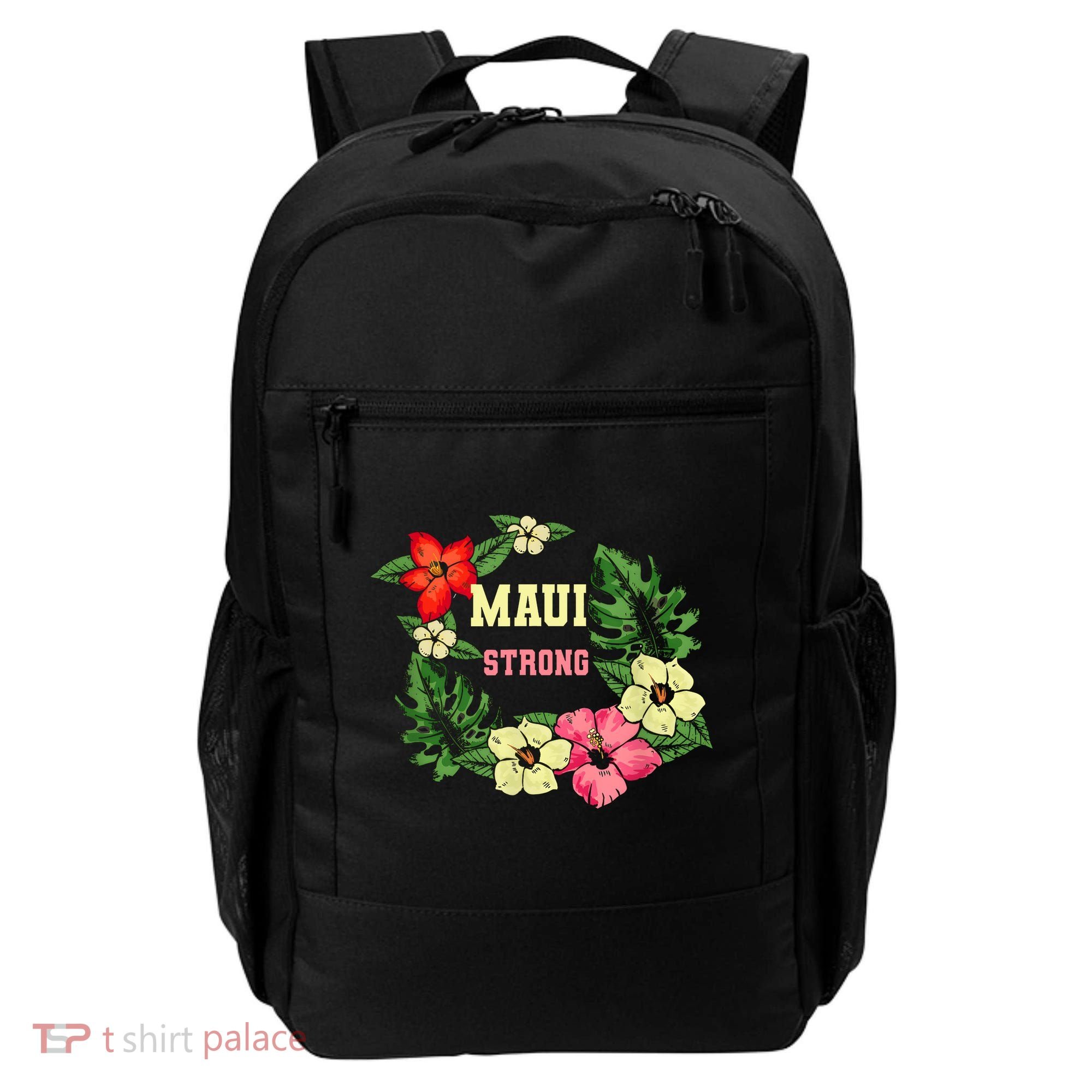 Pray For Maui Hawaii Strong Lahaina Hawaiian Floral Backpack