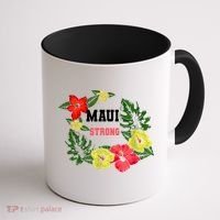 Pray For Maui Hawaii Strong Lahaina Hawaiian Floral Coffee Mug thumb 1