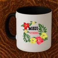 Pray For Maui Hawaii Strong Lahaina Hawaiian Floral Coffee Mug thumb 2