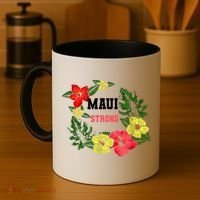 Pray For Maui Hawaii Strong Lahaina Hawaiian Floral Coffee Mug thumb 4