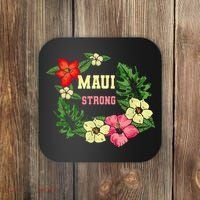 Pray For Maui Hawaii Strong Lahaina Hawaiian Floral Coaster thumb 0