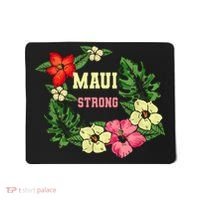 Pray For Maui Hawaii Strong Lahaina Hawaiian Floral Mousepad thumb 0