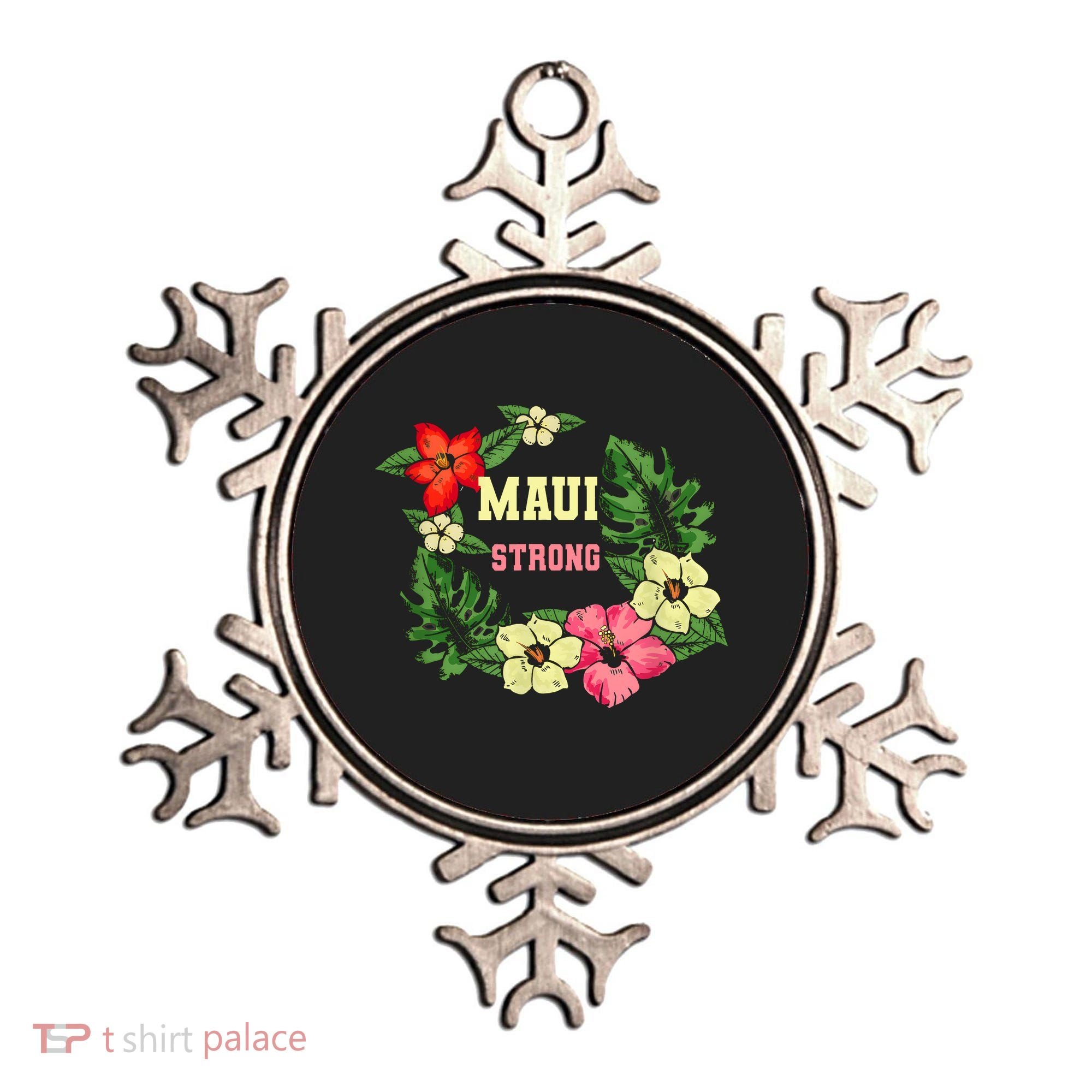 Pray For Maui Hawaii Strong Lahaina Hawaiian Floral Ornament