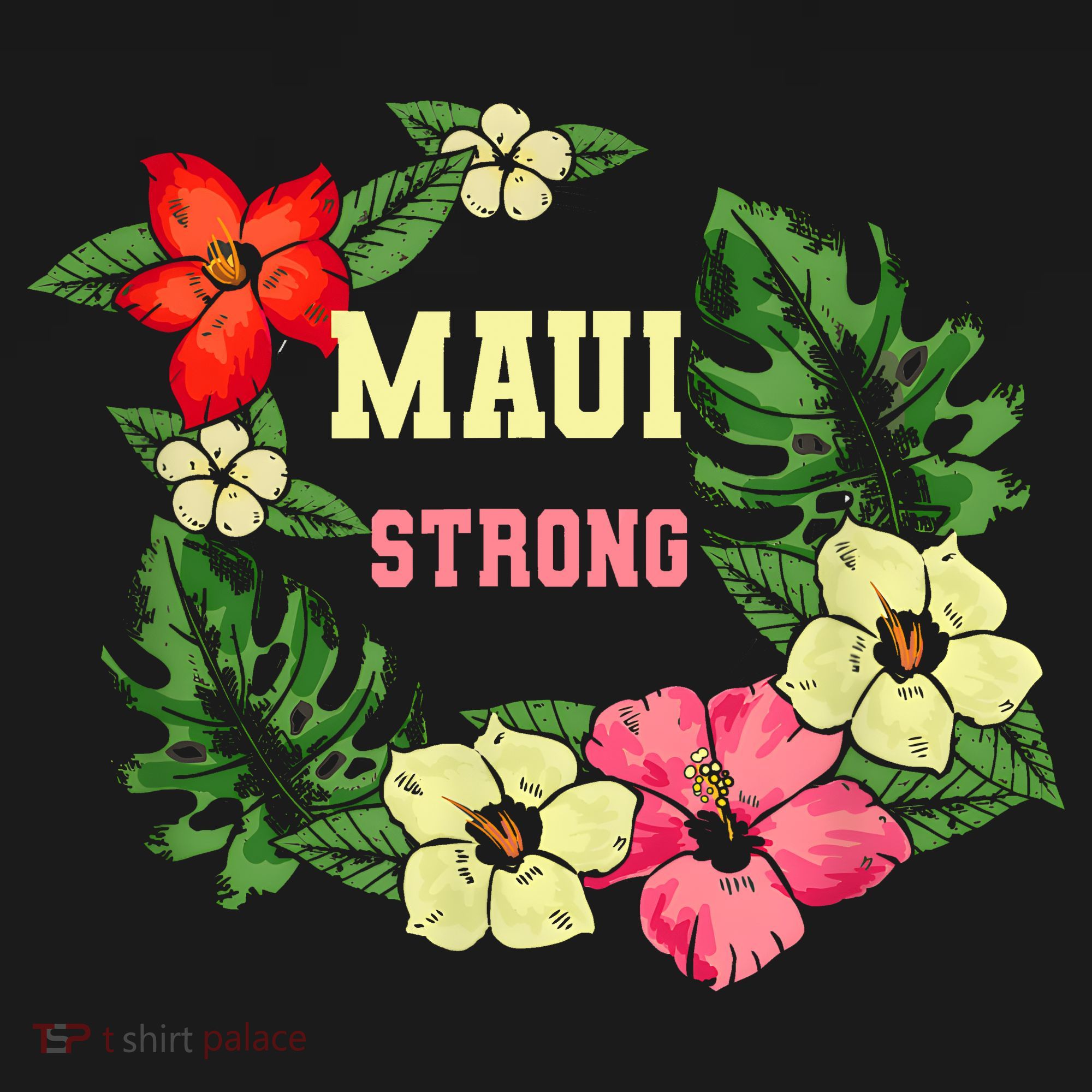 Pray For Maui Hawaii Strong Lahaina Hawaiian Floral Women's Tank Top