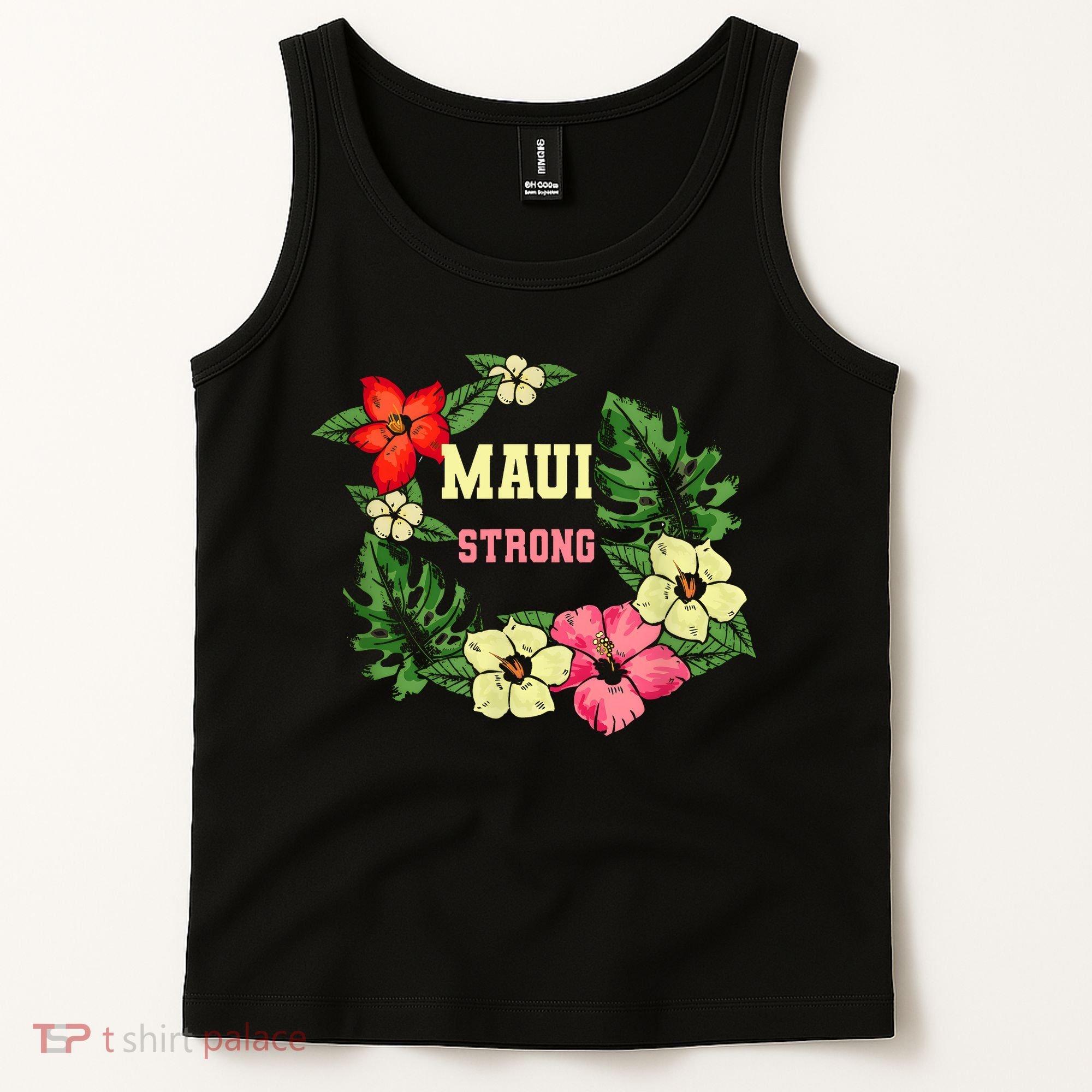Pray For Maui Hawaii Strong Lahaina Hawaiian Floral Tank Top