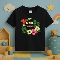Pray For Maui Hawaii Strong Lahaina Hawaiian Floral Toddler T-Shirt thumb 3