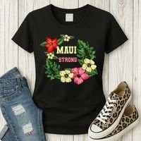 Pray For Maui Hawaii Strong Lahaina Hawaiian Floral Women's T-Shirt thumb 3
