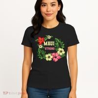 Pray For Maui Hawaii Strong Lahaina Hawaiian Floral Women's T-Shirt thumb 4