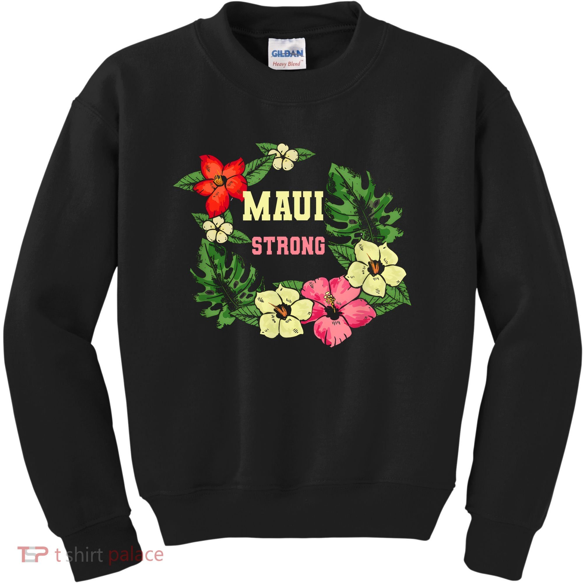 Pray For Maui Hawaii Strong Lahaina Hawaiian Floral Kids Sweatshirt