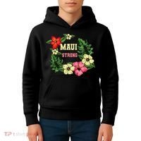 Pray For Maui Hawaii Strong Lahaina Hawaiian Floral Kids Hoodie thumb 4