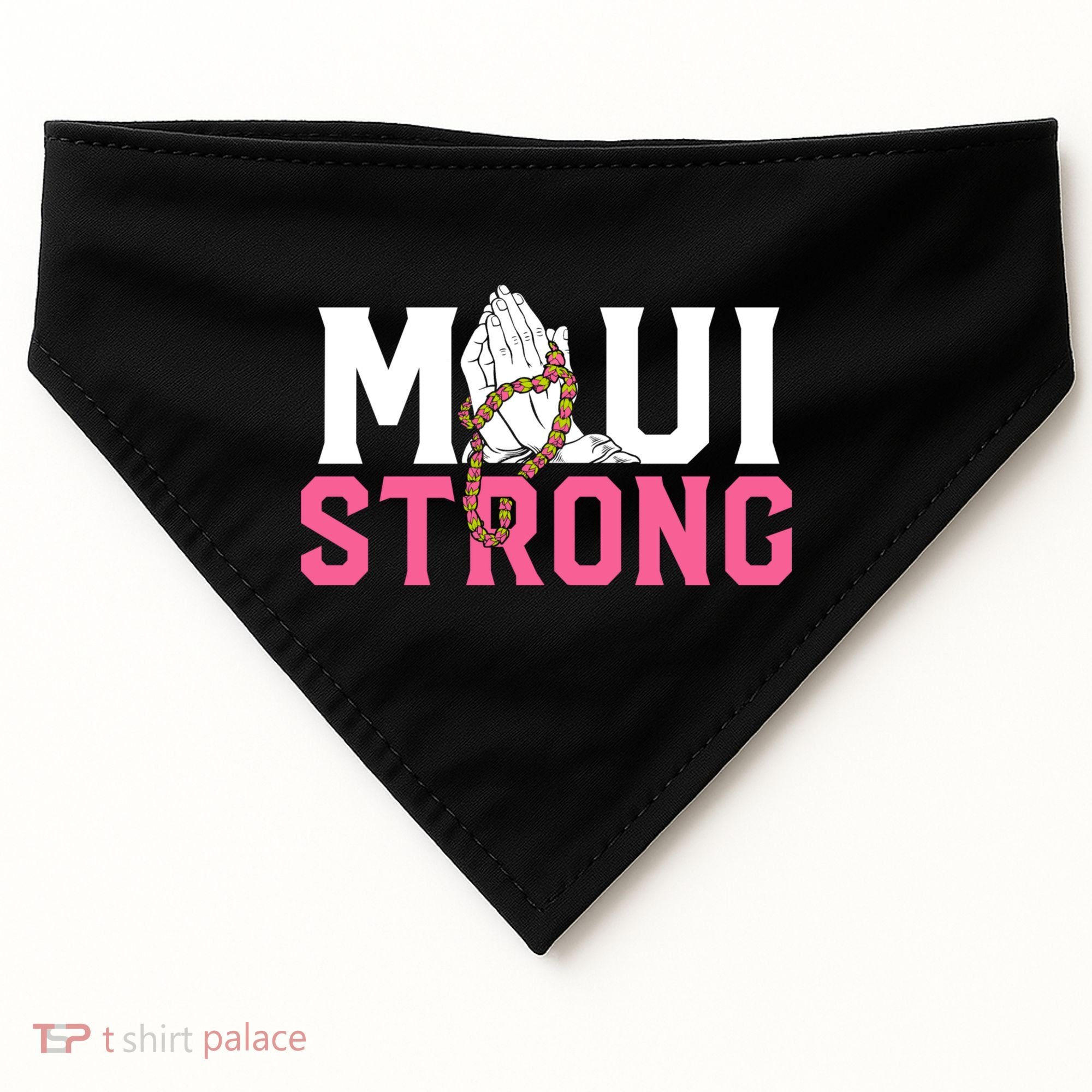 Pray For Maui Hawaii Strong USA-Made Doggie Bandana