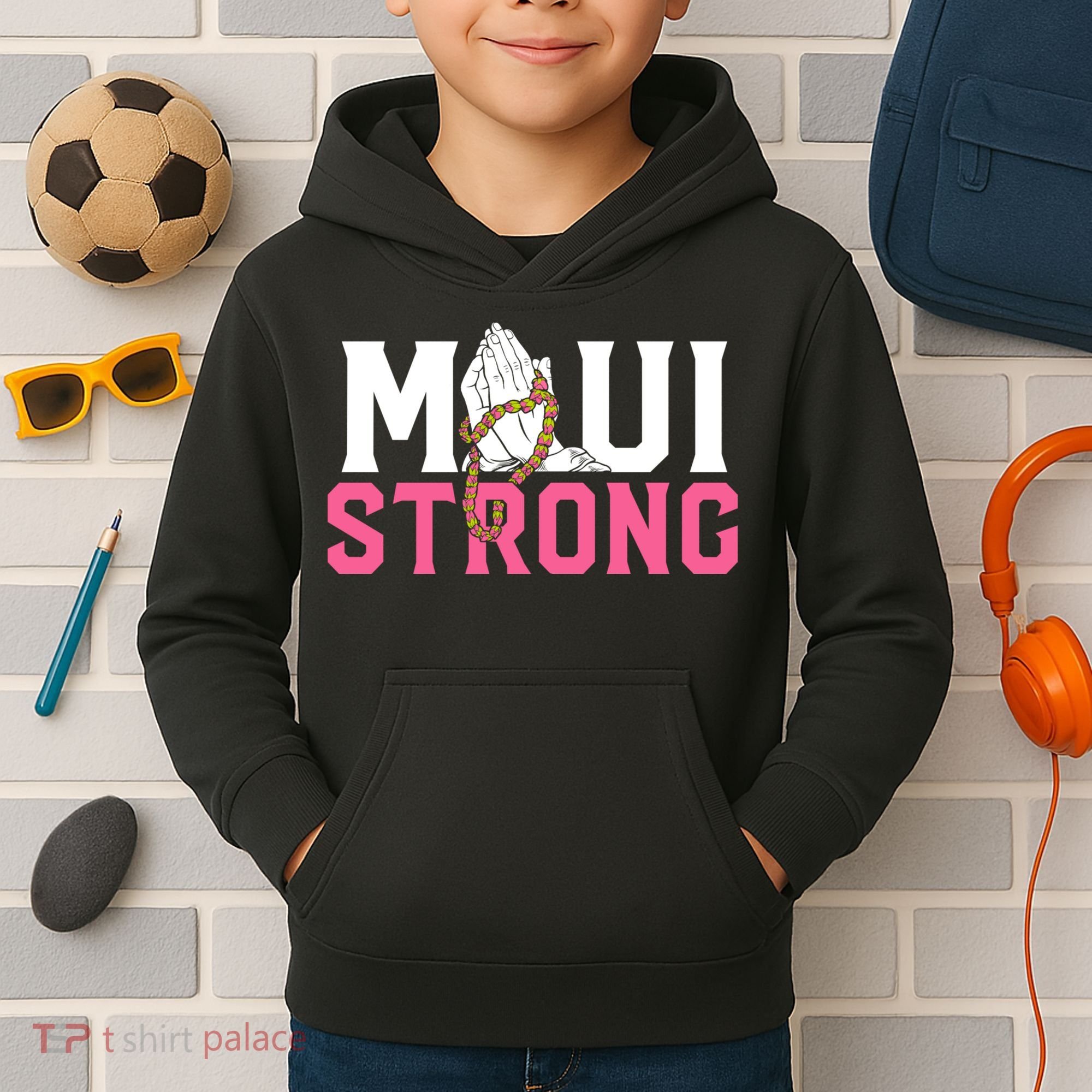 Pray For Maui Hawaii Strong Kids Hoodie